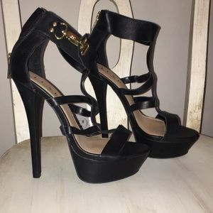 Black Strappy Heels